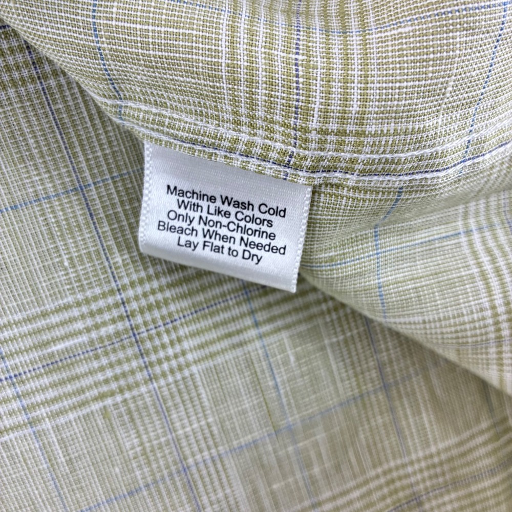 NWT Jos A Bank Reserve Mens XL Linen Plaid Button Up Dress Shirt Traditional Fit - Picture 3 of 11